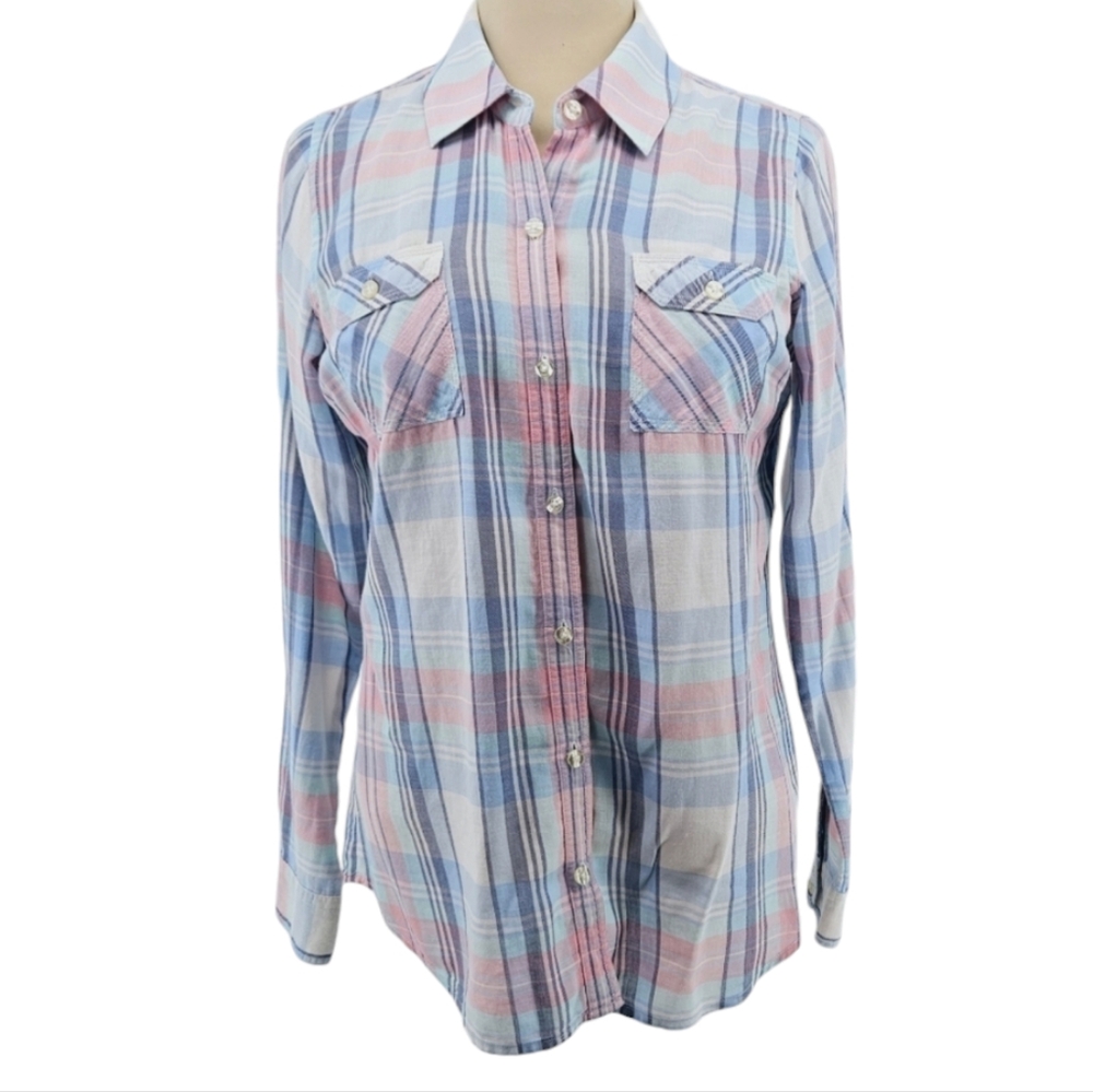 Vineyard Vines Pastel Plaid Button-Down Shirt - Blue, Pink, White